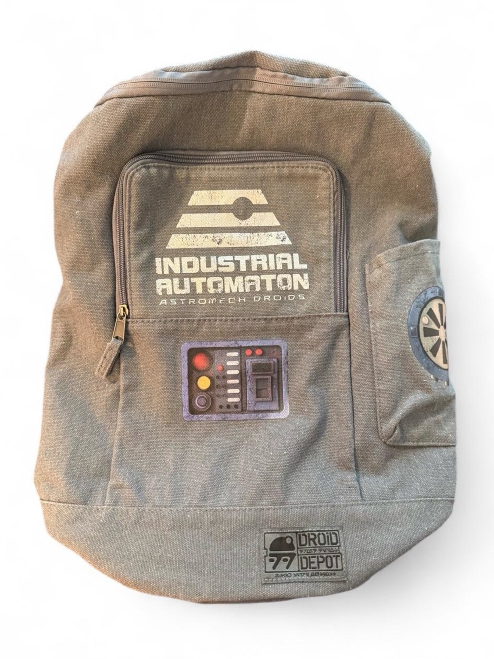 Star Wars Industrial Automaton official Disney Park droid depot backpack in gray